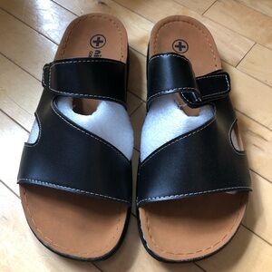 Nikta Black Slide Sandals